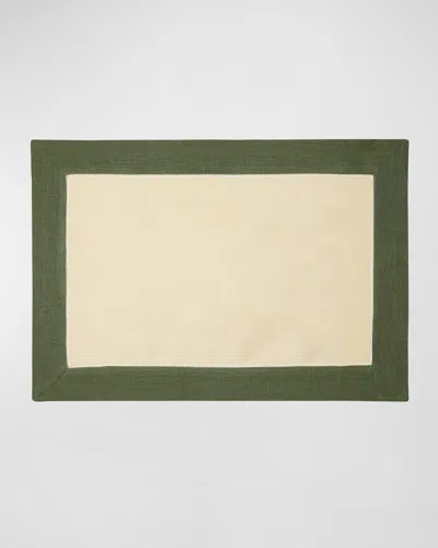 Sferra Roma Placemats, Set Of 4 In Stone/sage