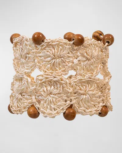 Juliska Macrame Natural Napkin Ring In Beige