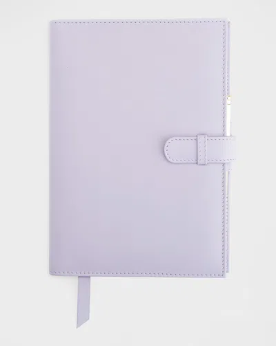 Royce New York Personalized Executive Leather Daily Planner In Lavender