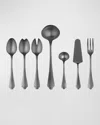 Mepra Dolce Vita 7-piece Serve Flatware Set - Pewter Bronze In Pewter Oro Nero