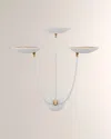 Visual Comfort Signature Keira 3-light Large Triple Sconce By Thomas O'brien - 23" In White