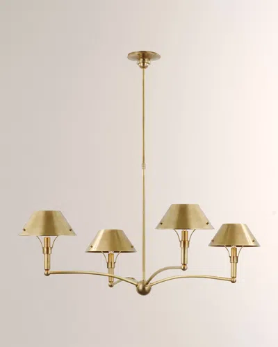 Visual Comfort Signature Turlington Large Chandelier By Thomas O'brien In Brass