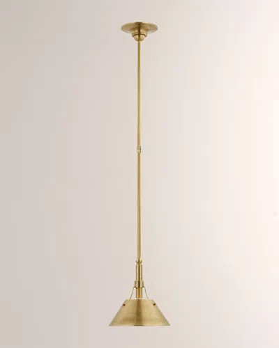 Visual Comfort Signature Turlington Small Pendant Light By Thomas O'brien In Brass