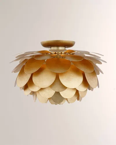 Visual Comfort Signature Cynara Large Flush Mount By Chapman & Myers - 17" In Gold