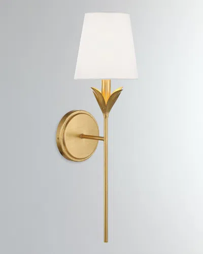 Crystorama Broche 1-light Antiqued Gold Wall Mount