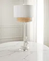 Couture Lamps Parrot And Palm Table Lamp In Whitenatural