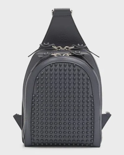 Christian Louboutin Loubifunk Calf Leather Backpack In Smoky/smoky/smoky/sm