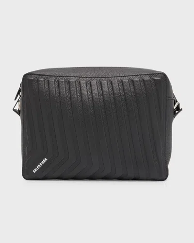 Balenciaga Car Leather Camera Bag In Black