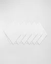 Home Treasures Aiden Linen Dinner Napkins, Set Of 6 In White/sterling