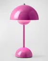 Tradition Flowerpot Portable Led Table Lamp In Tangy Pink