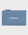 Balenciaga Men's Cash Long Coin And Card Holder In 4791 Blue Grey/l White