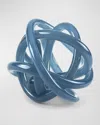 Tizo Handblown Decorative Glass Knot In Smokey Blue