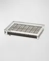 Tizo Lucite Domino Set In Clear &amp; Silver