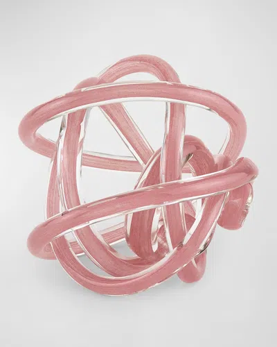 Tizo Handblown Decorative Glass Knot In Pink