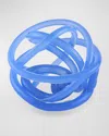 Tizo Handblown Decorative Glass Knot In Blue
