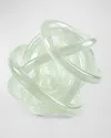 Tizo Handblown Decorative Glass Knot In White