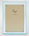Tizo Lucite Double Border Frame, 4" X 6" In Clear &amp; Turquoise