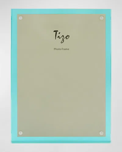 Tizo Lucite Frame - 5" X 7" In Clear &amp; Turquoise