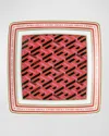 Versace La Greca Signature Mini Canape Plate In Red