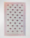Les Ottomans Lemon Hand-printed Cotton Tablecloth In Pink