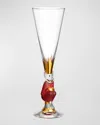 Orrefors Sparkling Devil Champagne Glass In Red