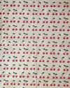Les Ottomans Lemon Hand-printed Cotton Tablecloth In Red/gold