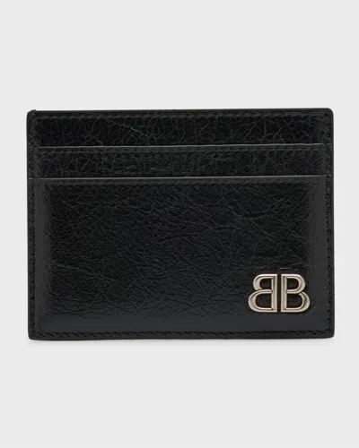 Balenciaga Men's Monaco Card Holder In 1000 Black