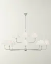 Visual Comfort Signature Piaf Oversized Two-tier Chandelier By Thomas O'brien In Plaster White