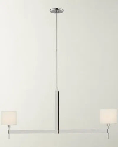 Visual Comfort Signature Brontes 54" 2-light Linear Chandelier By Ray Booth In Polished Nickel