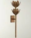 Visual Comfort Signature Alberto Two-tier Sconce By Julie Neill In Antique Bronze Leaf