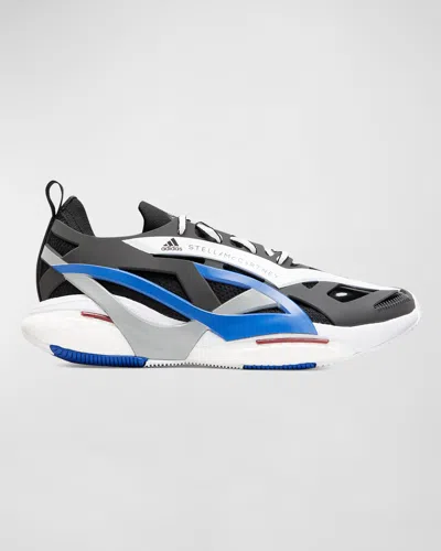 Adidas By Stella Mccartney Asmc Solarglide Cutout Runner Sneakers In Cblack