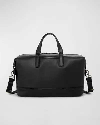 Tumi Nelson Leather Duffel Bag In Black