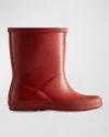Hunter Kid's Classic Leather Rain Boots, Baby/toddler/kids In Military Red