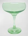 Mariposa Fine Line Clear Coupe Glasses, Set Of 4 In Green