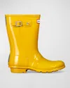 Hunter Kid's Original Glossy Rubber Boots, Baby/kids In Yellow