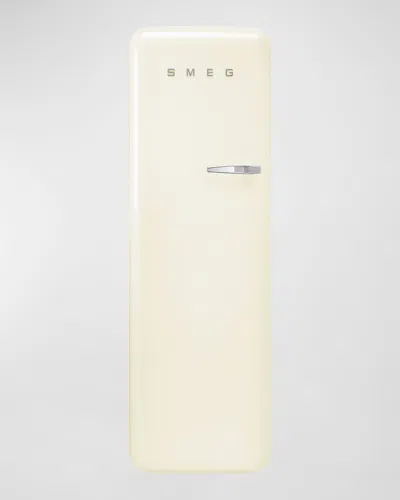 Smeg Fab28 Retro-style Refrigerator With Internal Freezer, Left Hinge In Cream