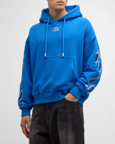 Off-white Bandana Arr Skate Hoodie In Blue