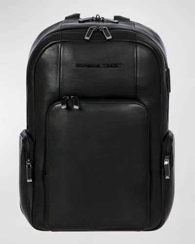 Porsche Design Roadster Leather Backpack M1 In Black