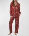 Bedhead Pajamas X Peanuts Holiday-print Cotton Pajama Set In Peanuts Holiday Part