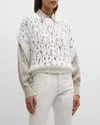 Brunello Cucinelli Open-net Cap Sleeve Sweater In C159 White