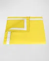 Matouk Ambrose Full/queen Duvet Cover In Lemon/bone