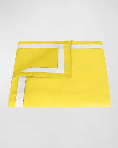 Matouk Ambrose Full/queen Duvet Cover In Lemon/bone