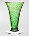 William Yeoward Crystal Vanessa Vase, 9" In Forest Green