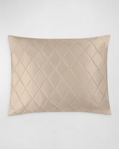 Matouk Nocturne Quilt Standard Sham In Khaki