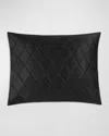 Matouk Nocturne Quilt King Sham In Black