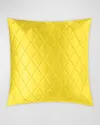 Matouk Nocturne Quilt Euro Sham In Lemon
