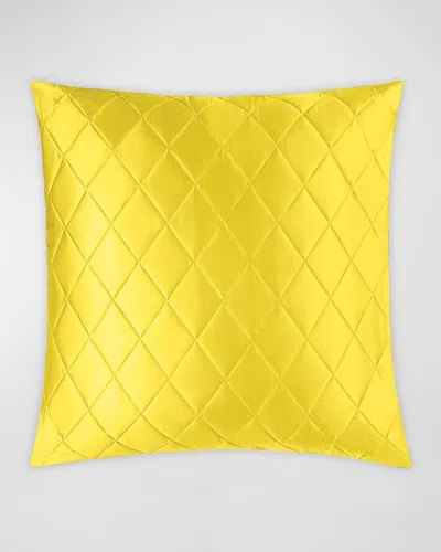 Matouk Nocturne Quilt Euro Sham In Lemon