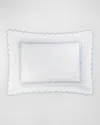 Matouk Classic Chain Scallop Matelasse Standard Sham In Light Blue