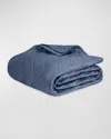 Matouk Nocturne Twin Quilt In Steel Blue