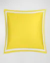 Matouk Ambrose Euro Sham In Lemon/bone